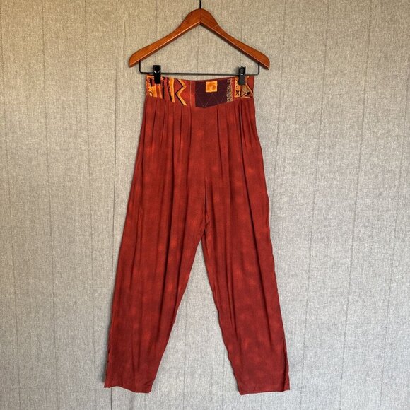 80s 90s Vintage Southwest Indian Foundation Open Front Tunic Pants Set Size M - Picture 11 of 17